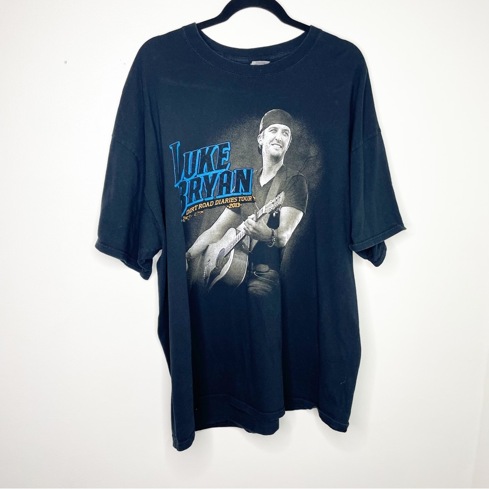 LUKE BRYAN Dirt Road Diaries Tour 2013 Black Graphic Concert Tee